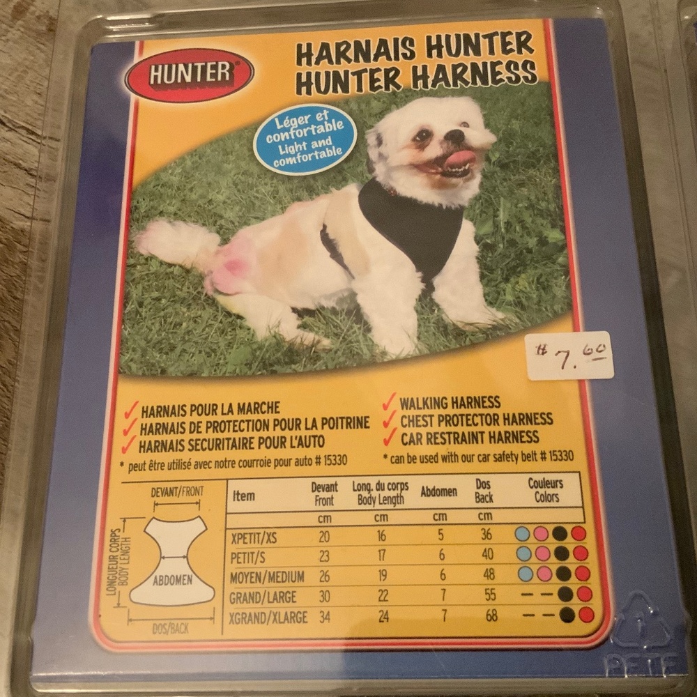 Hunter Padded Mesh Walking/Car Harness for Small Dogs (X-Large, Black)